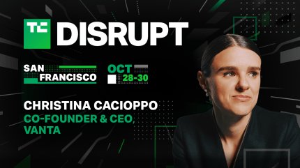 Christina Cacioppo da Vanta sobe ao palco no TechCrunch Disrupt 2024